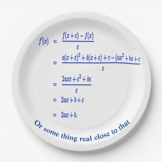 Mathematik Pappteller (Vorderseite)