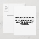 Mathematik Postkarte (Vorne/Hinten)