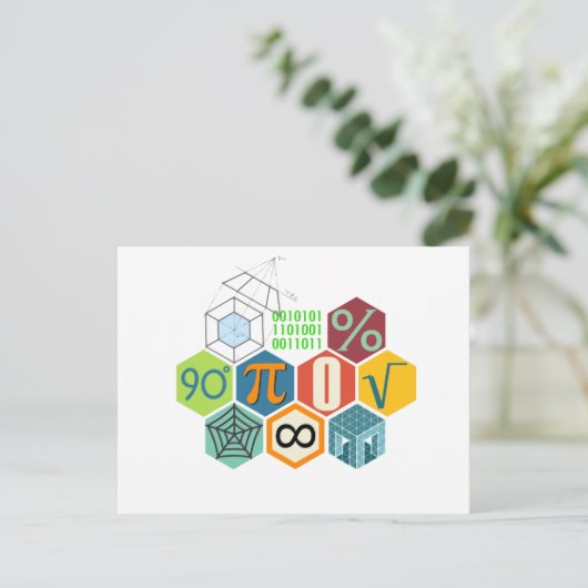 Mathematik Postkarte (Stehend Vorderseite)