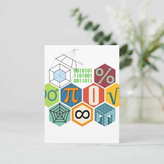 Mathematik Postkarte (Stehend Vorderseite)