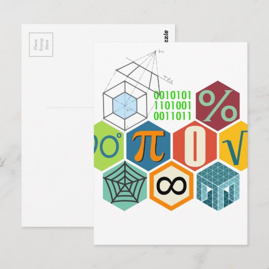 Mathematik Postkarte (Vorne/Hinten)