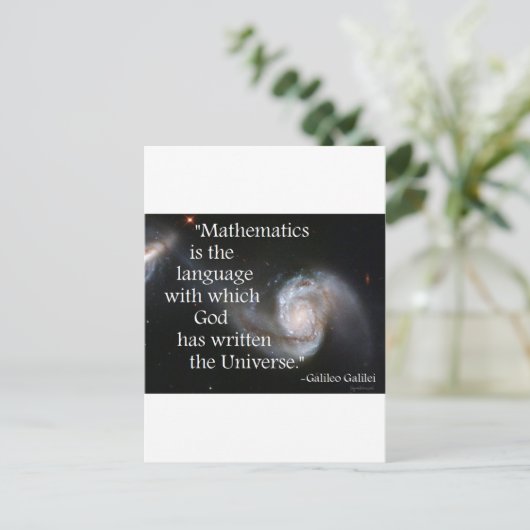 Mathematik Postkarte (Stehend Vorderseite)