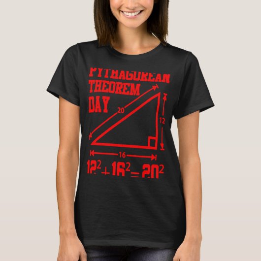 Mathematik Pythagorean Theorem Day Mathematiker T-Shirt (Vorderseite)