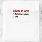 Mathematik Quadratischer Aufkleber (Tasche)