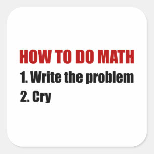 Mathematik Quadratischer Aufkleber