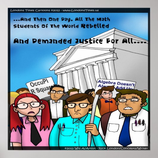 Mathematik Revolt Funny Poster (Vorne)