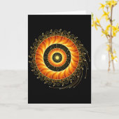 Mathematik Spirale Heilige Geometrie Fibonacci Man Karte (Gelbe Blume)