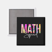 Mathematik Squad Gefärbte Krawatte zurück zur Schu Magnet (Vorderseite/Rückseite)