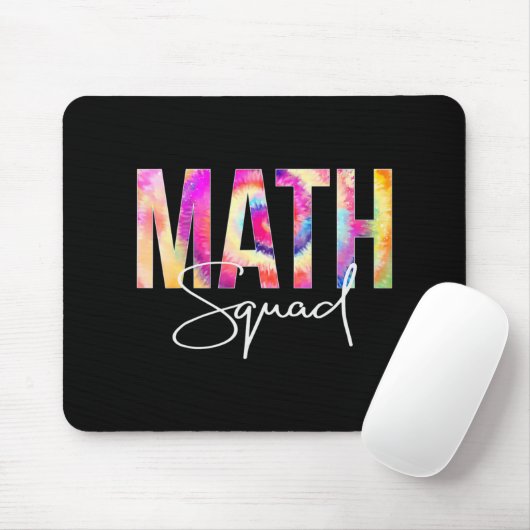 Mathematik Squad Gefärbte Krawatte zurück zur Schu Mousepad (Mit Mouse)