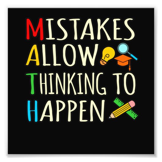 Mathematik Student Fistakes Mathematik Mathematik Fotodruck (Vorne)