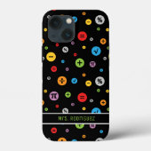 Mathematik Symbole in farbigen Kreisläufen Muster  Case-Mate iPhone Hülle (Rückseite)