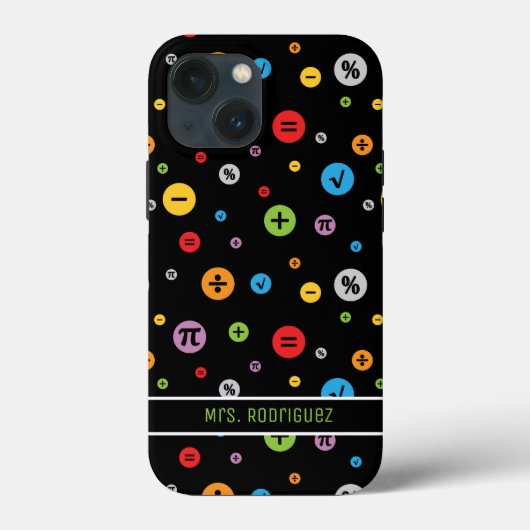 Mathematik Symbole in farbigen Kreisläufen Muster Case-Mate iPhone Hülle (Rückseite)