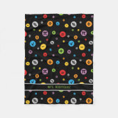 Mathematik Symbole in farbigen Kreisläufen Muster  Fleecedecke (Vorderseite)
