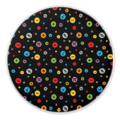 Mathematik Symbole in farbigen Kreisläufen Muster Keramikknauf (Vorderseite)