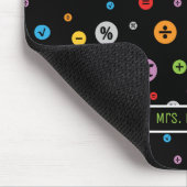 Mathematik Symbole in farbigen Kreisläufen Muster  Mousepad (Ecke)