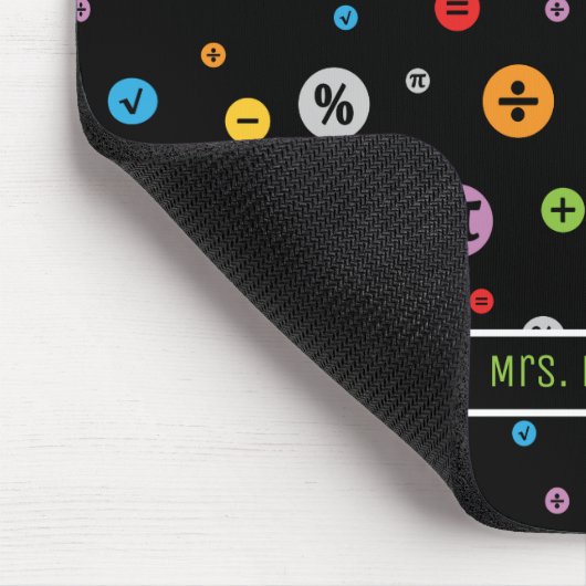 Mathematik Symbole in farbigen Kreisläufen Muster Mousepad (Ecke)