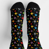 Mathematik Symbole in farbigen Kreisläufen Muster  Socken (Oben)