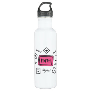 Mathematik-Symbole Schüler und Eltern Edelstahlflasche