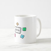 Mathematik-Symbole Schüler und Eltern Kaffeetasse (VorderseiteRechts)