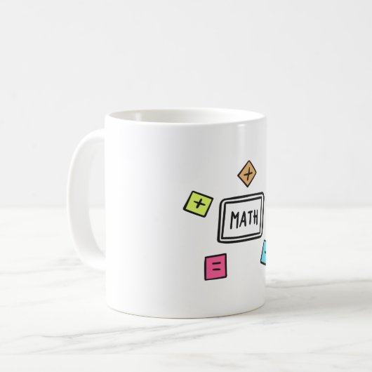 Mathematik-Symbole Schüler und Eltern Kaffeetasse (Vorderseite Links)