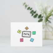 Mathematik-Symbole Schüler und Eltern Postkarte (Stehend Vorderseite)