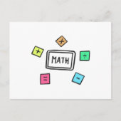 Mathematik-Symbole Schüler und Eltern Postkarte (Vorderseite)