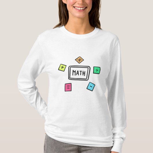 Mathematik-Symbole Schüler und Eltern T-Shirt (Vorderseite)