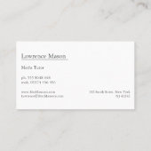 Mathematik Tutor-Chalkboard - Visitenkarte (Rückseite)