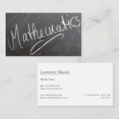 Mathematik Tutor-Chalkboard - Visitenkarte (Vorne/Hinten)