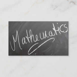 Mathematik Tutor-Chalkboard - Visitenkarte
