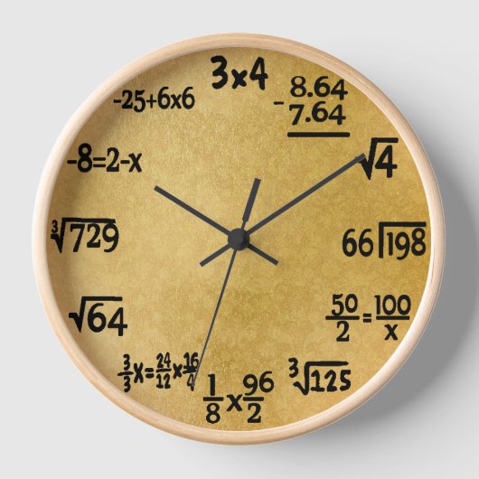 Mathematik Uhr (Vorderseite)