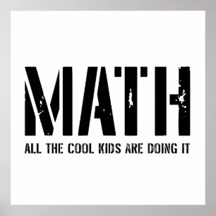 Mathematik und Coole Kinder Poster