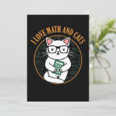 Mathematik und Mathematik der Liebe Dankeskarte (Stehend Vorderseite)