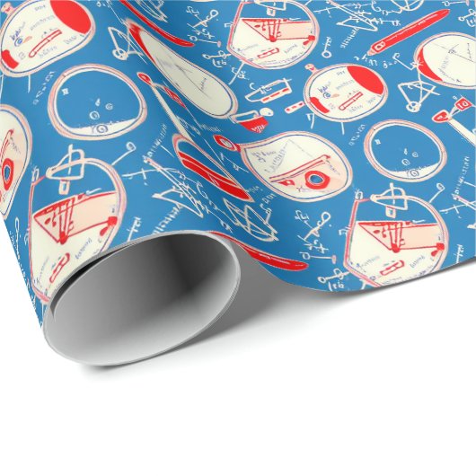 Mathematik und Symbolen Geschenkpapier (Rolleneckpunkt)