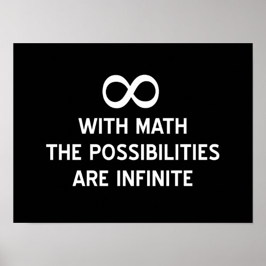 Mathematik und unbegrenzte Möglichkeiten Poster (Vorne)