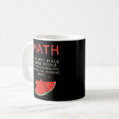 Mathematik- und Wassermelonenkalkulation Kaffeetasse (Vorderseite Links)