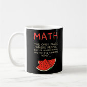 Mathematik- und Wassermelonenkalkulation Kaffeetasse (Links)