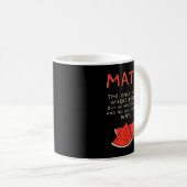 Mathematik- und Wassermelonenmathematikberechnungs Kaffeetasse (VorderseiteRechts)