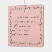 Mathematik-Weihnachtswunsch Keramikornament (Links)