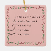 Mathematik-Weihnachtswunsch Keramikornament (Vorderseite)