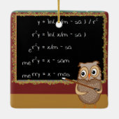 Mathematik-Weihnachtswunsch Keramikornament (Rückseite)