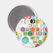 Mathematik (weiß) magnet (Vorderseite/Rückseite)