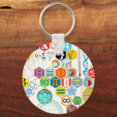 Mathematik (weiß) schlüsselanhänger (Vorderseite)