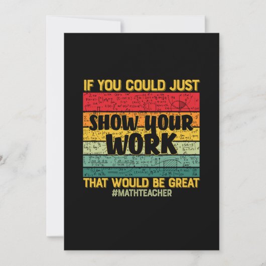 Mathematik, wenn Sie könnten Feiertagskarte (Vorderseite)