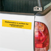 Mathematik wird für Mathematiker geschrieben Autoaufkleber (Auf Lkw)