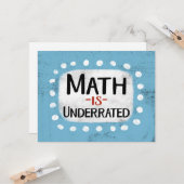 Mathematik wird Grußkarte unterbewertet Karte (Vorderseite/Rückseite Beispiel)