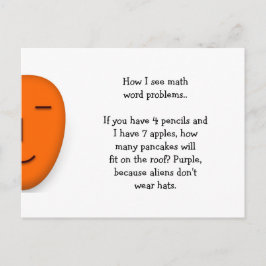 Mathematik Word Probleme.. Funny Senden Sie eine l Postkarte