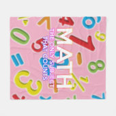 Mathematik Zitat Cool Modernes Girly Pink Funny Sp Fleecedecke (Vorderseite (Horizontal))