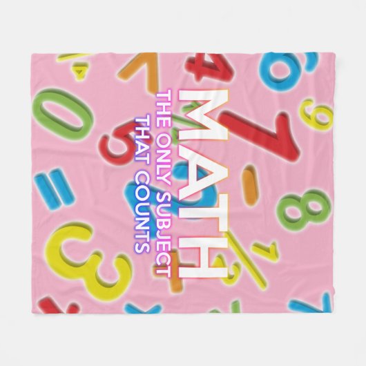 Mathematik Zitat Cool Modernes Girly Pink Funny Sp Fleecedecke (Vorderseite (Horizontal))