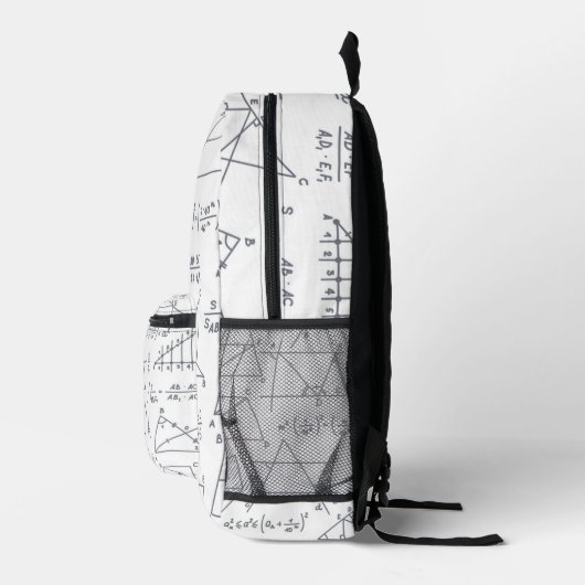 Mathematikberechnungen und -formen Personalisiert Bedruckter Rucksack (Rechts)